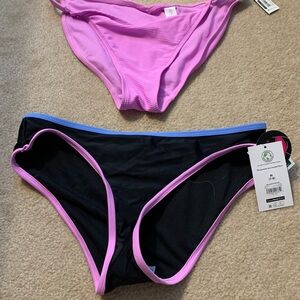 Pink and Black Bikini Bottoms